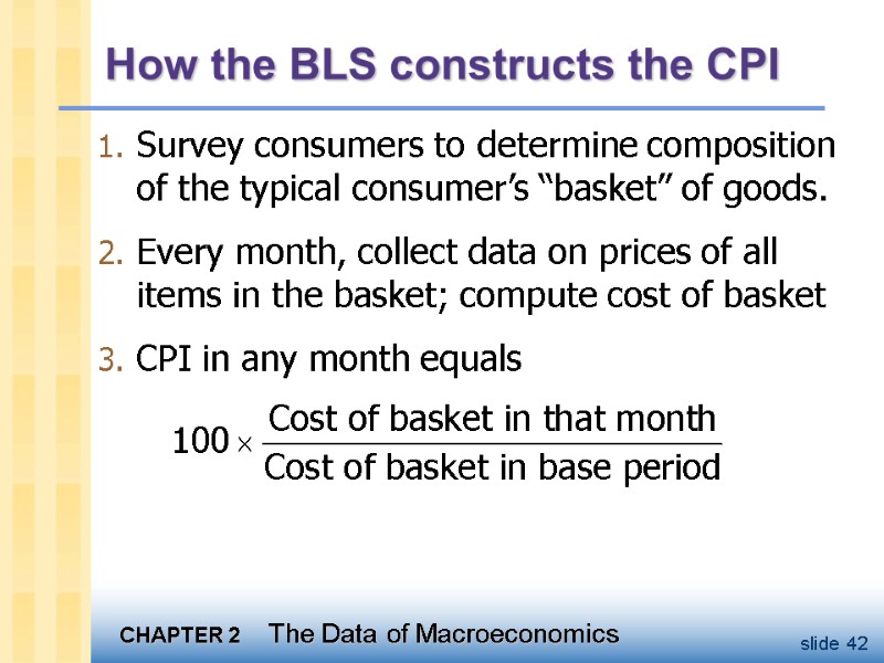 How the BLS constructs the CPI Survey consumers to determine composition of the typical
